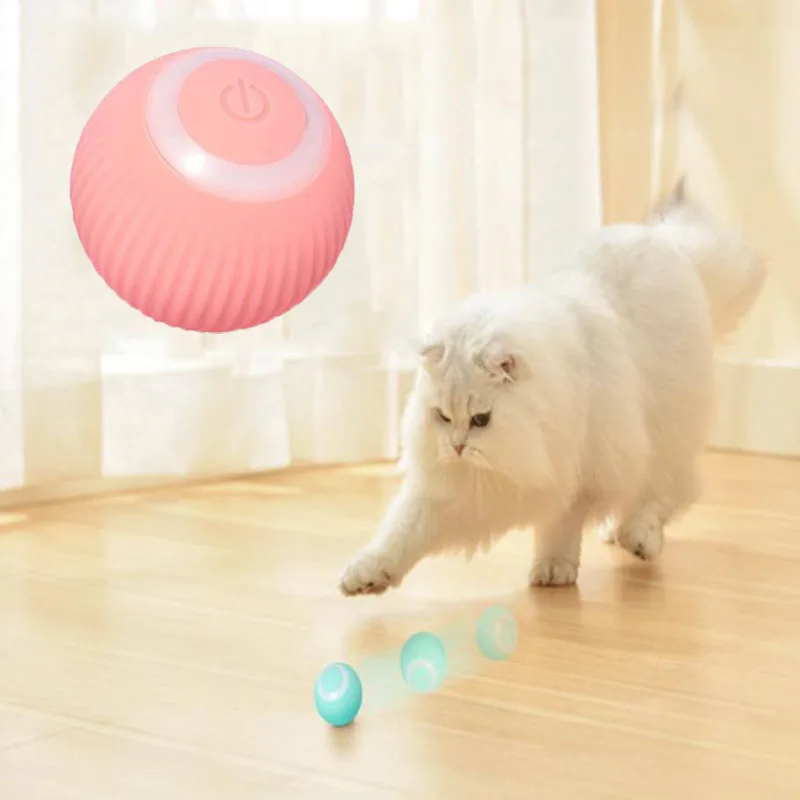 

Smart Cat Toys Automatic Rolling Ball Electric Cat Toys Interactive for Cats Training Self-moving Kitten bite resistant toy ball