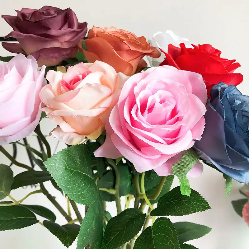 Artificial Flowers Silks Rose High quality White Bouquet Pink Flowers for Wedding Party Festival DIY Gift 6 Big Heads Home Decor
Artificial Flowers Silks Rose High quality White Bouquet Pink Flowers for Wedding Party Festival DIY Gift 6 Big Heads Home Decor