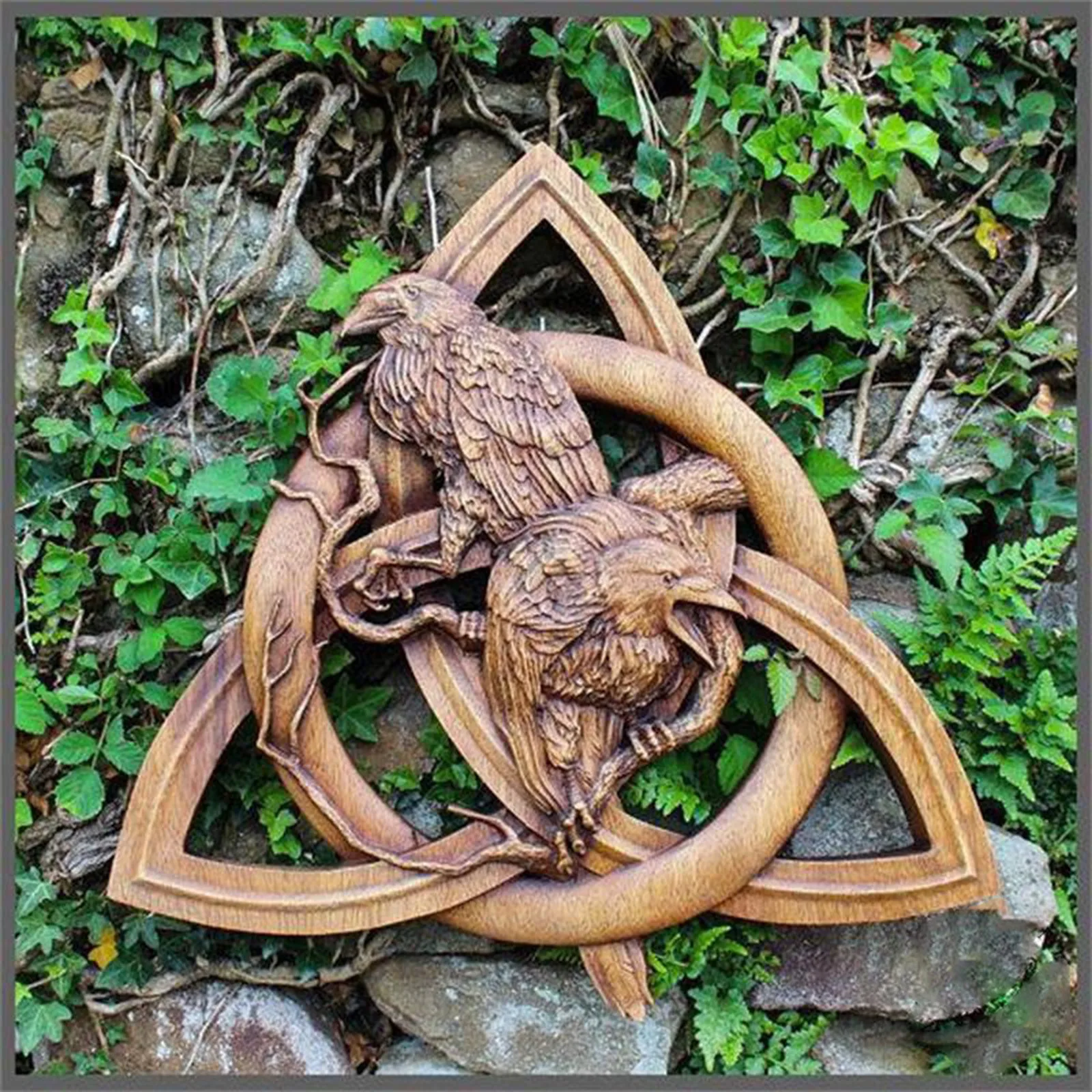 Norse Pagan Gods Carving Heathen Norse Rune Wood Wall Hanging Decor Crow Wooden Ornament Garden Yard Decoration Statues craft
Norse Pagan Gods Carving Heathen Norse Rune Wood Wall Hanging Decor Crow Wooden Ornament Garden Yard Decoration Statues craft