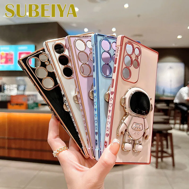 Astronaut Phone Case For Galaxy S22 S21 S20 A53 A52 Series Phone Case Side Electroplating Exquisite Pattern With Portable Stand
Astronaut Phone Case For Galaxy S22 S21 S20 A53 A52 Series Phone Case Side Electroplating Exquisite Pattern With Portable Stand