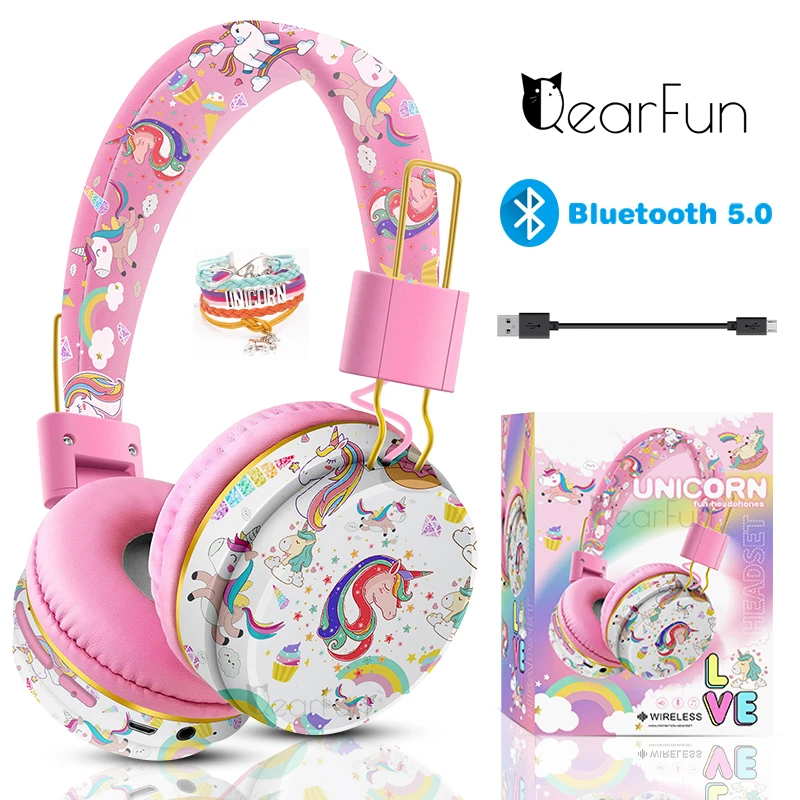 Милые детские наушники QearFun для девочек, школьный подарок, с микрофоном, 3D стерео музыкальный телефон, Bluetooth беспроводная гарнитура с единор...
Милые детские наушники QearFun для девочек, школьный подарок, с микрофоном, 3D стерео музыкальный телефон, Bluetooth беспроводная гарнитура с единор...