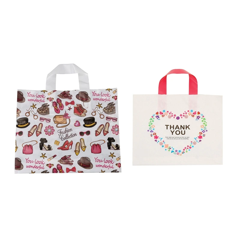 100 Pcs Gift Bags Plastic Shopping Bags Clothing Package Bags, 50 Pcs 33 X 25 X 6Cm & 50 Pcs 30 X 25X 6Cm
100 Pcs Gift Bags Plastic Shopping Bags Clothing Package Bags, 50 Pcs 33 X 25 X 6Cm & 50 Pcs 30 X 25X 6Cm