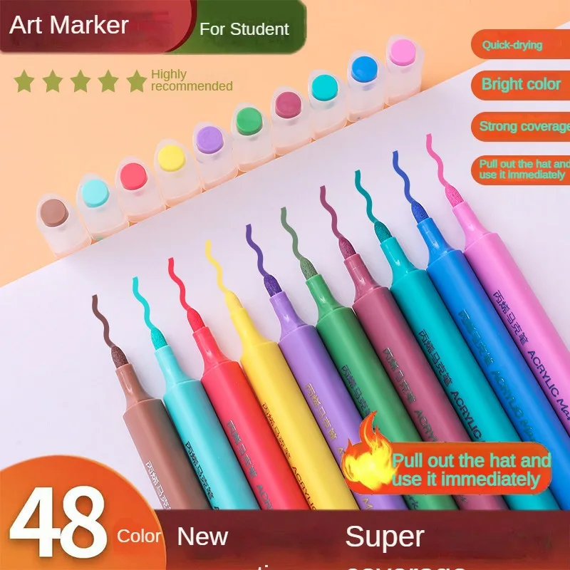 Art Marker Pen 18/24 Colors Children's Painting Set + 48 Colors DIY Doodle Watercolor Pen Student Marker Pen Highlighters
Art Marker Pen 18/24 Colors Children's Painting Set + 48 Colors DIY Doodle Watercolor Pen Student Marker Pen Highlighters