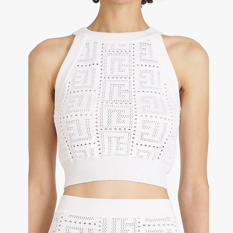 2022 Spring Summer New Arrival Woman Hollow Knitted Crop Tank Sleeveless Crew Neck Top Free Shipping
2022 Spring Summer New Arrival Woman Hollow Knitted Crop Tank Sleeveless Crew Neck Top Free Shipping