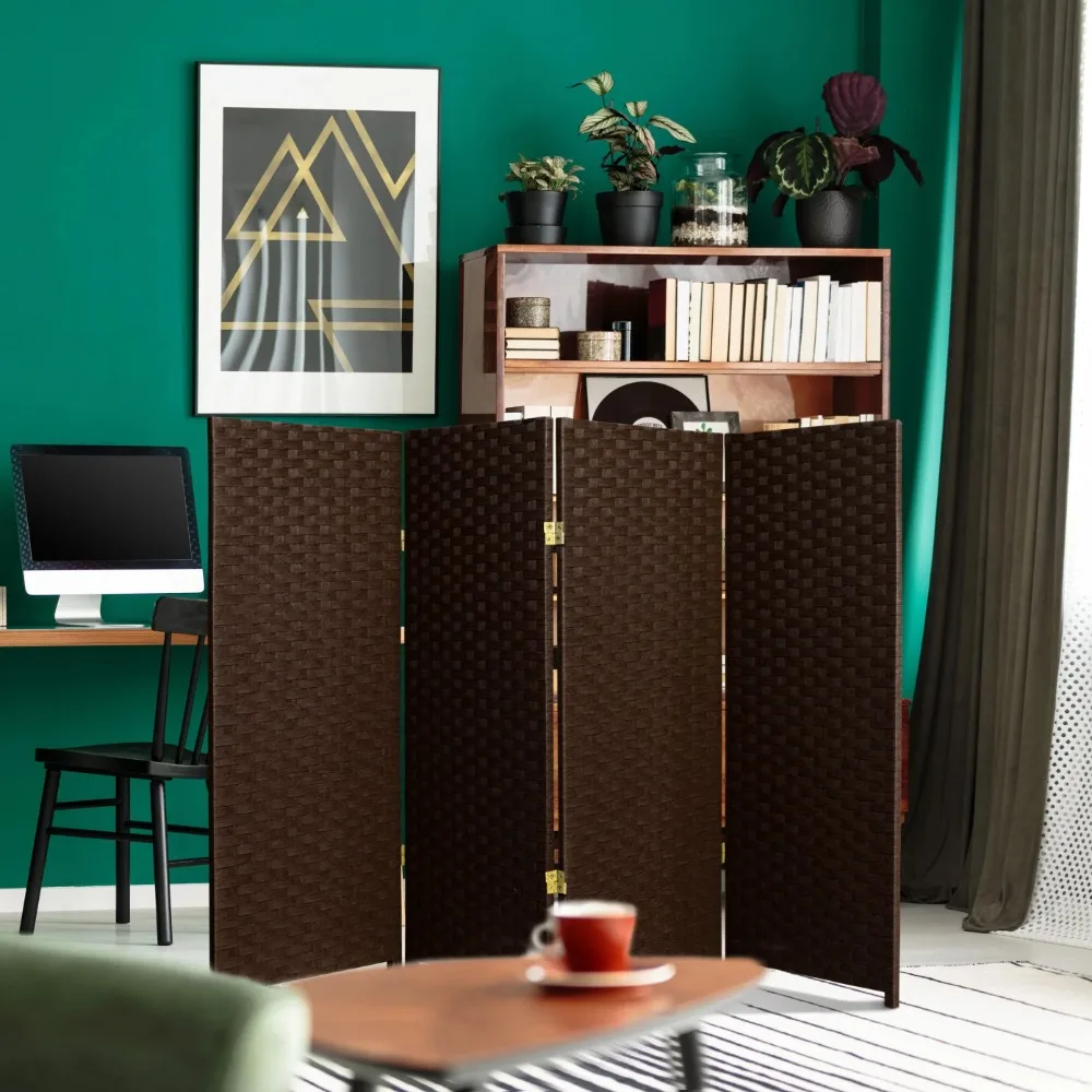 Screen Partition Wall Partition Room Divider Handmade Woven Fiber Four-Panel Four-Foot Room Divider (China) Dark Mocha Divisoria
Screen Partition Wall Partition Room Divider Handmade Woven Fiber Four-Panel Four-Foot Room Divider (China) Dark Mocha Divisoria