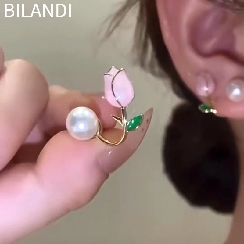 Bilandi 925 Silver needle Sweet Jewelry Tulip Earrings Pretty Design Elegant Pearl Drop Earrings For Women Gifts
Bilandi 925 Silver needle Sweet Jewelry Tulip Earrings Pretty Design Elegant Pearl Drop Earrings For Women Gifts