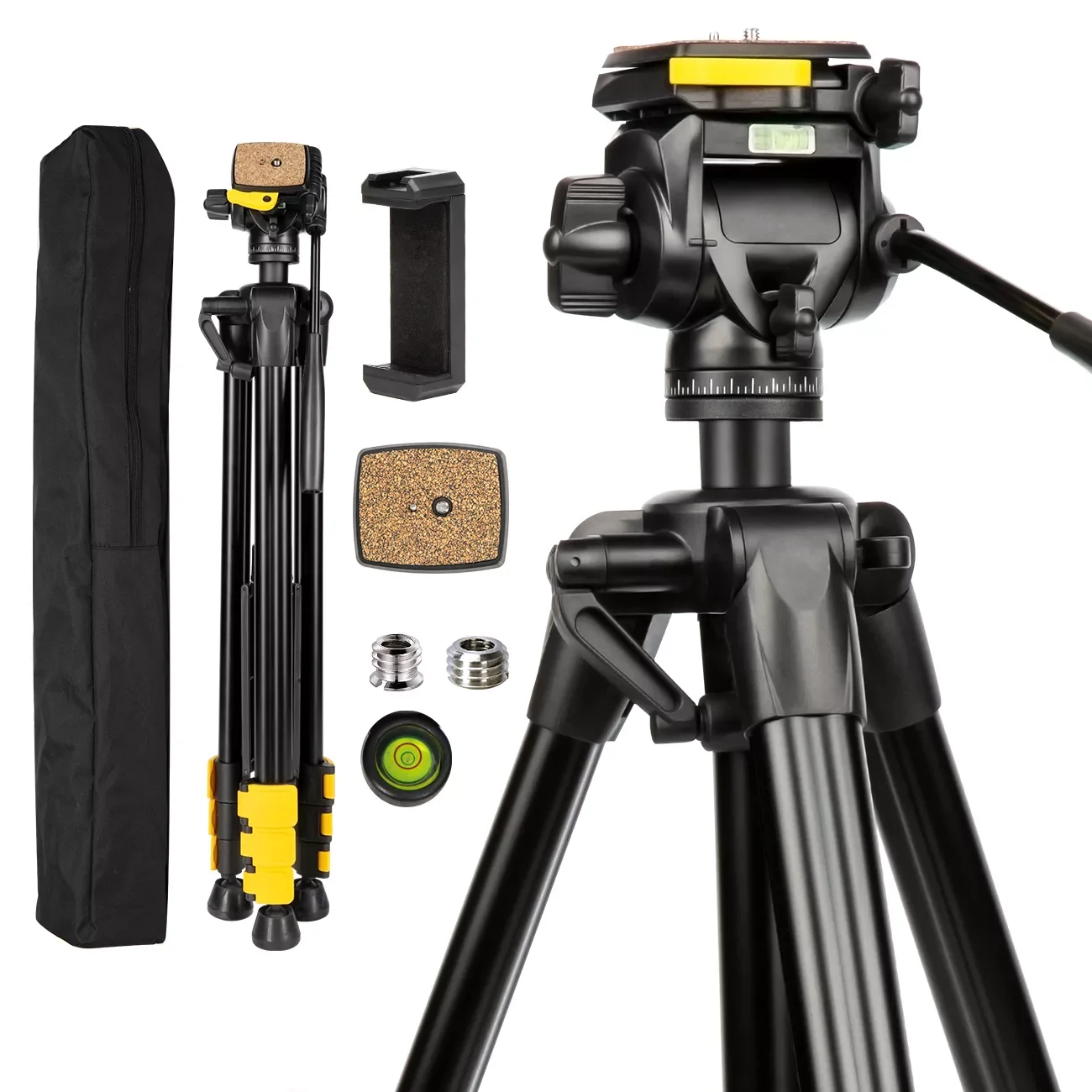 

Штатив для фотоаппарата, 2022 дюйма, 205 см, для лазерного уровня/термометра/камеры Canon/Nikon/DSLR/видеокамеры с жидкостью на 360 градусов
