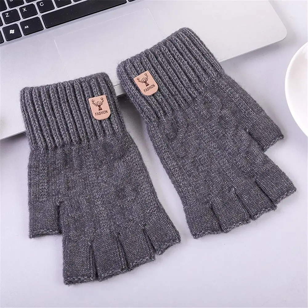 Men Thick Elastic Outdoor Fingerless Gloves Knitted Driving Gloves Half Finger Mittens
Men Thick Elastic Outdoor Fingerless Gloves Knitted Driving Gloves Half Finger Mittens