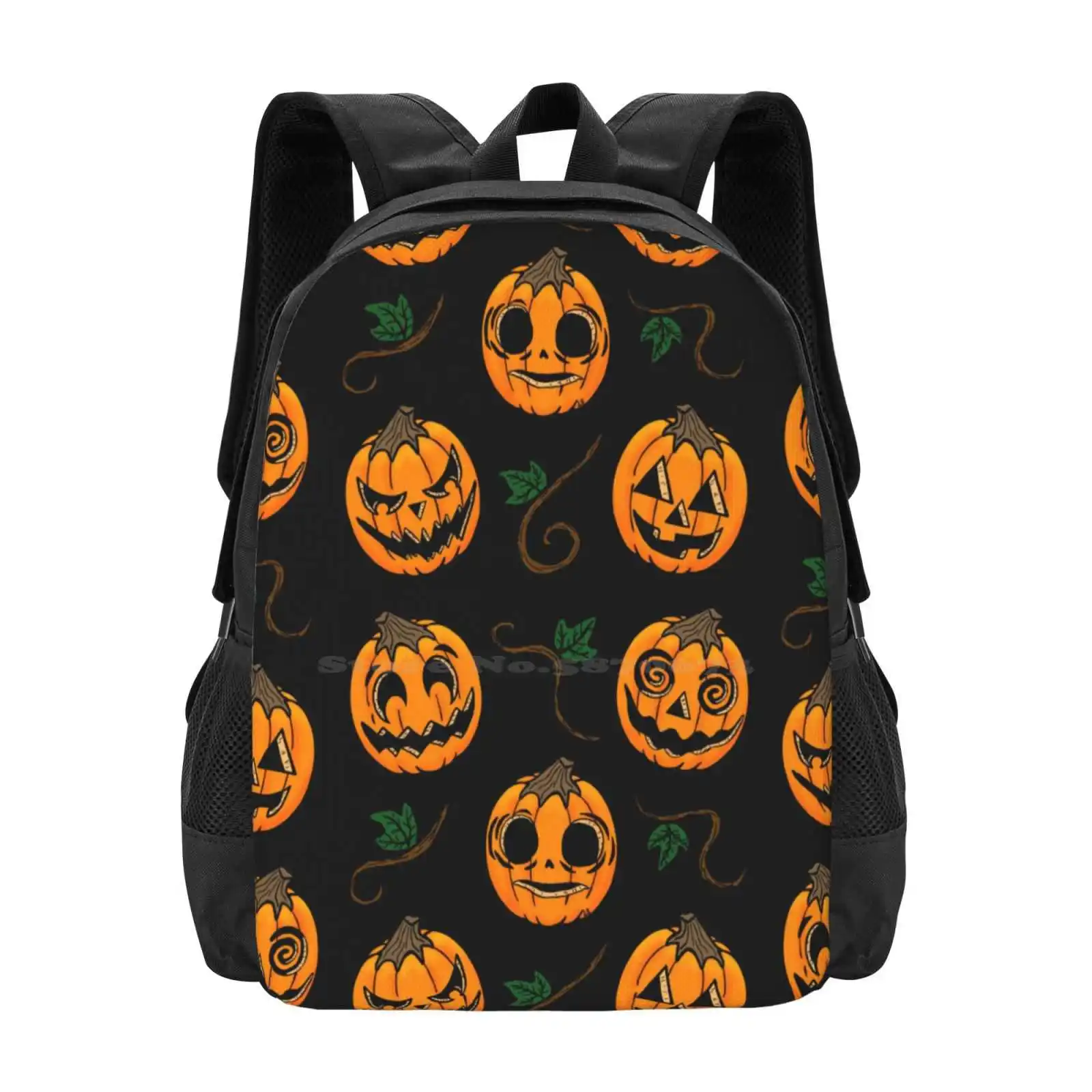 

Spoopy Pumpkin Patch Pattern Design Bagpack School Bags Lil Boo Hhn Wicked Growth Halloween Pumpkins Jack O Lantern Pumpkin