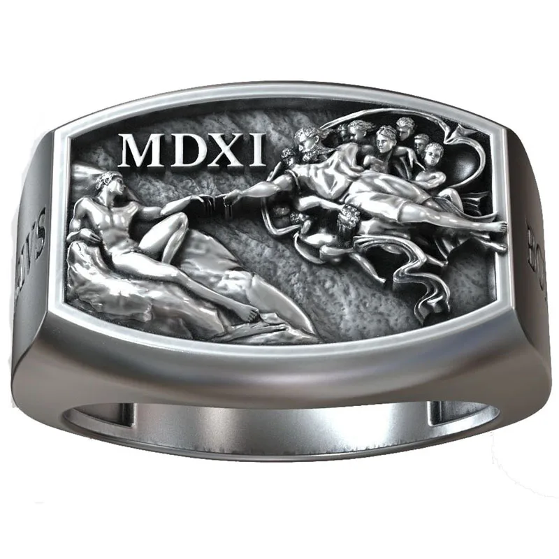 13g Hand Of God Michaelangelo Sistine Chapel Signet Artistic Relief Gifts Ring 925 SOLID STERLING SILVER High Trendy
13g Hand Of God Michaelangelo Sistine Chapel Signet Artistic Relief Gifts Ring 925 SOLID STERLING SILVER High Trendy