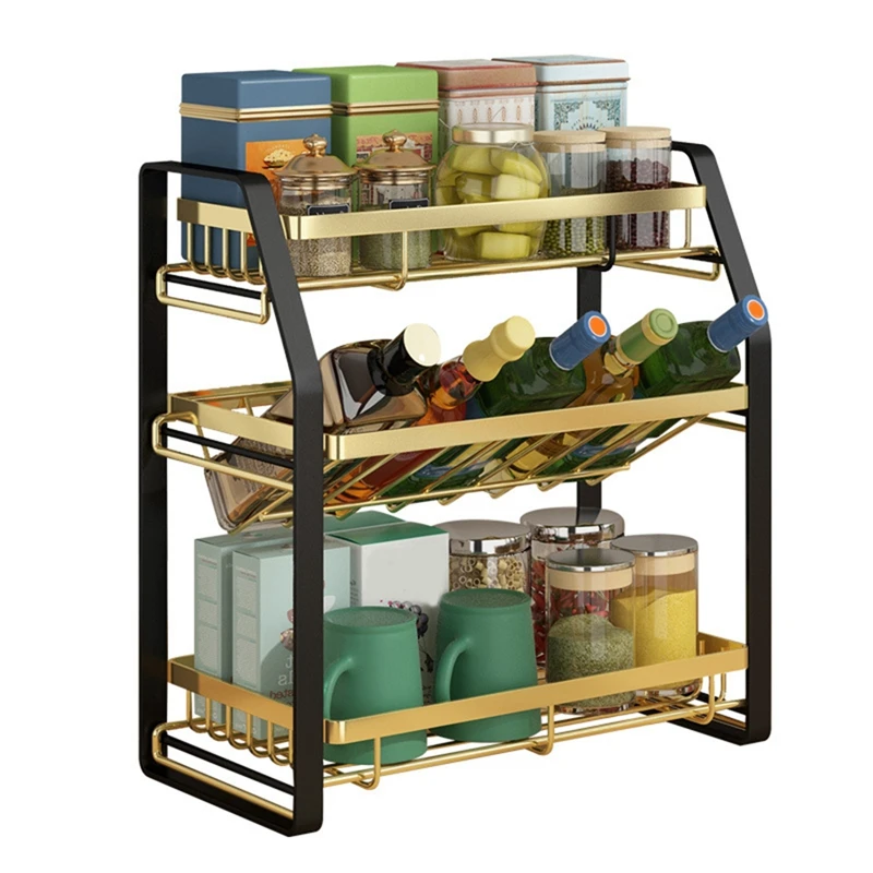 3 Tier Kitchen Spice Rack Seasoning Bottle Rack Kitchen Organizer Storage Racks Shelf Seasoning Storage
3 Tier Kitchen Spice Rack Seasoning Bottle Rack Kitchen Organizer Storage Racks Shelf Seasoning Storage