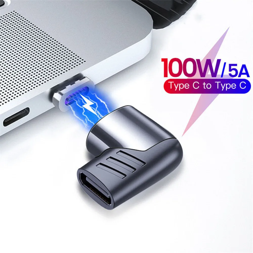 5A Elbow PD100W Type C Male Magnetic Adapter to Type-C Female Phone Adapter For MacBook For Samsung Huawei Xiaomi USB C Phones
5A Elbow PD100W Type C Male Magnetic Adapter to Type-C Female Phone Adapter For MacBook For Samsung Huawei Xiaomi USB C Phones