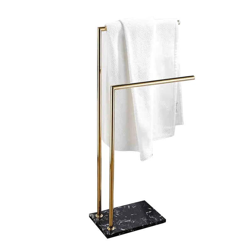 Marble Base Freestanding Stainless Steel Double Towel Arms Rack Holder Bathroom brushed Gold bath towel bar racks
Marble Base Freestanding Stainless Steel Double Towel Arms Rack Holder Bathroom brushed Gold bath towel bar racks