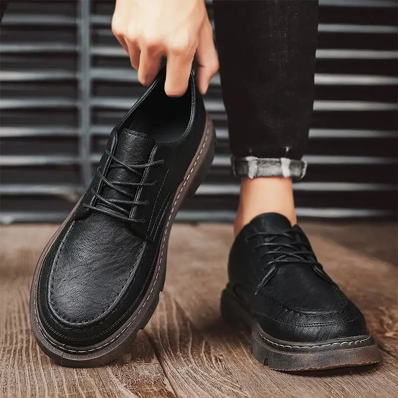Casual Leather Shoes Men's Autumn Boys Black Soft End Korean Business British Style Men's Formal Wear Shoes
Casual Leather Shoes Men's Autumn Boys Black Soft End Korean Business British Style Men's Formal Wear Shoes