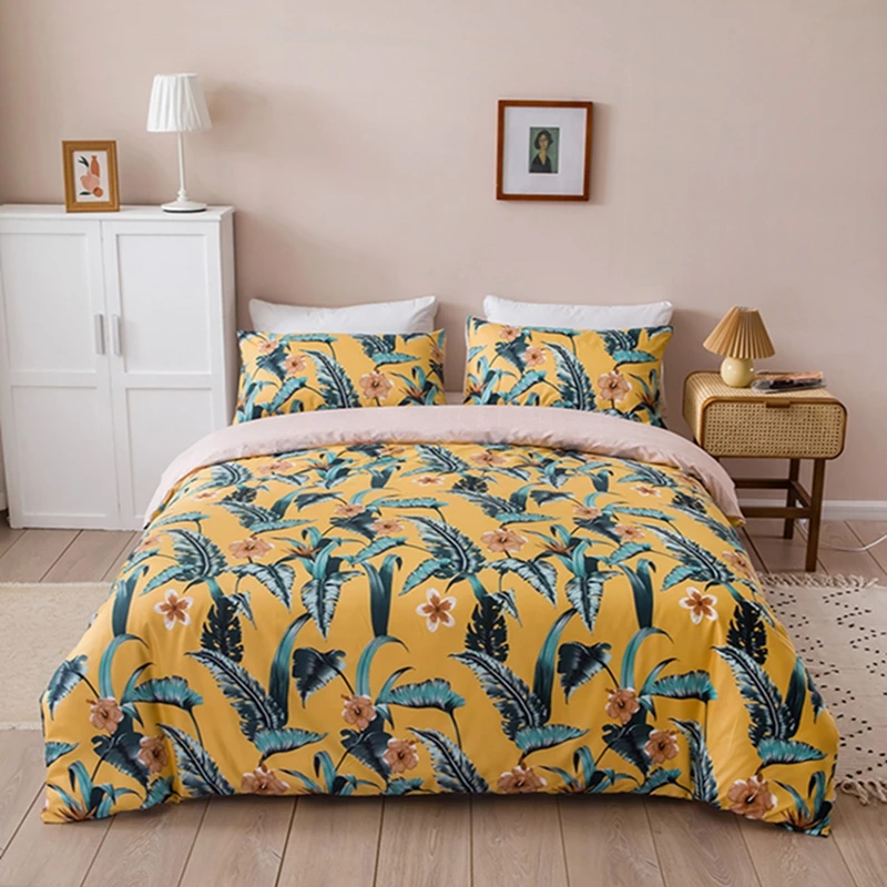 Flowers Leaf Printed Geometric Bedding Set Single Twin Double Queen King Size Duvet Cover Home Textile Pillow Case(No Bed Sheet)
Flowers Leaf Printed Geometric Bedding Set Single Twin Double Queen King Size Duvet Cover Home Textile Pillow Case(No Bed Sheet)