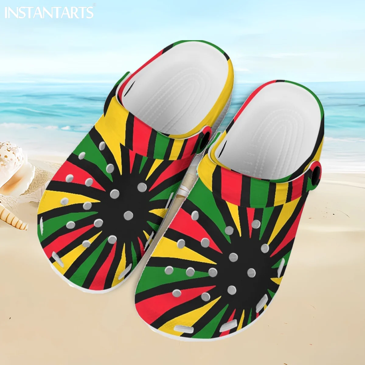 INSTANTARTS Fashion Jamacia Flag Design Sandals Unisex Slippers Water Sports Slides Sandals for Girls Beach Summer Comfortable
INSTANTARTS Fashion Jamacia Flag Design Sandals Unisex Slippers Water Sports Slides Sandals for Girls Beach Summer Comfortable