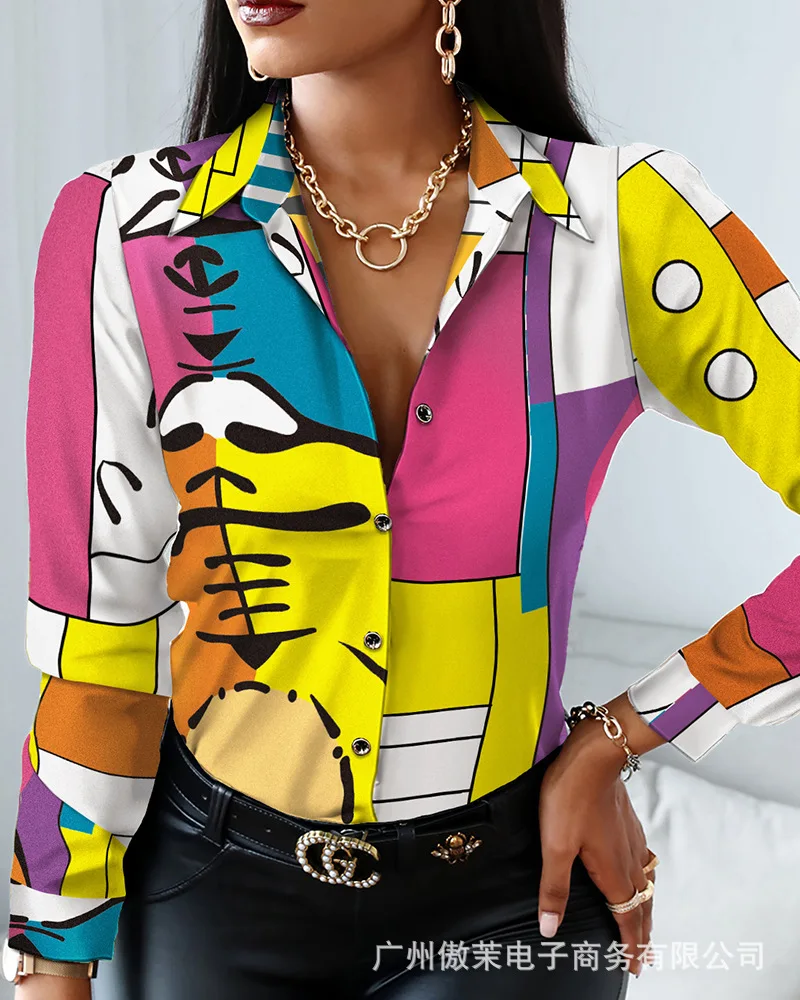 women's new printed long-sleeved shirts spring and autumn female long-sleeved casual office bottoming shirt 2022 fashion
women's new printed long-sleeved shirts spring and autumn female long-sleeved casual office bottoming shirt 2022 fashion