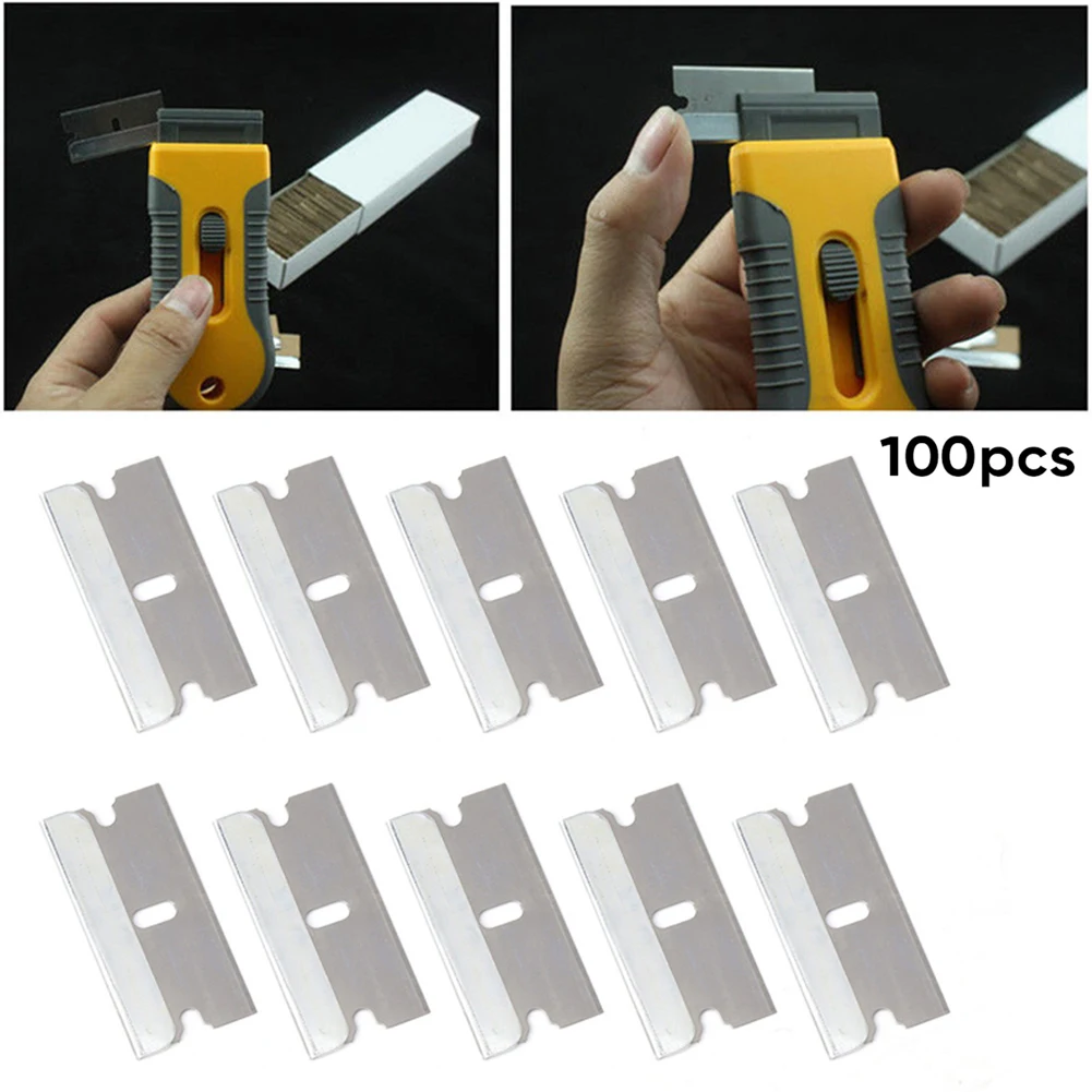 100pcs Stainless Steel Metal Car Scraper Blade Fits All Standard Razor Scraper Tools And Box Cutters Made For Standard Razor Bl
100pcs Stainless Steel Metal Car Scraper Blade Fits All Standard Razor Scraper Tools And Box Cutters Made For Standard Razor Bl