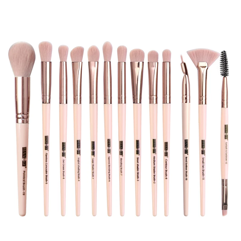 

MAANGE Makeup Brushes Set 15pcs Professional Eye Shadow Makeup Brush Kits Eyeshadow Eyeliner Blending Eyebrow Goat Hair