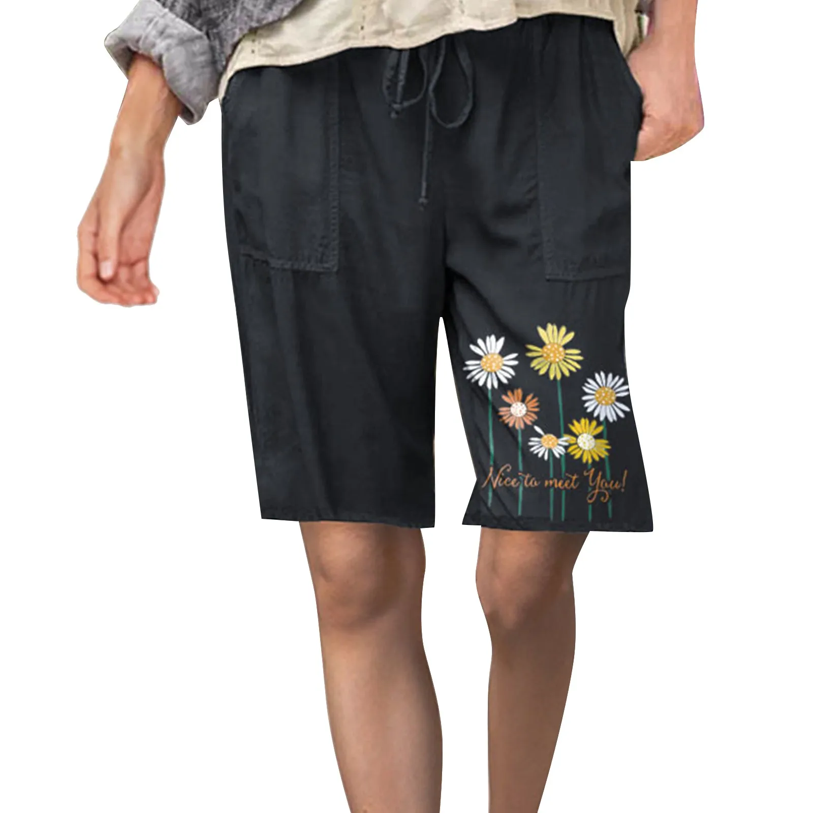 Floral Print Lounge Women Shorts Causal Drawstring Elastic Waist Loose Workout Sweat Beach Summer Shorts Pockets Bermuda 4
Floral Print Lounge Women Shorts Causal Drawstring Elastic Waist Loose Workout Sweat Beach Summer Shorts Pockets Bermuda 4