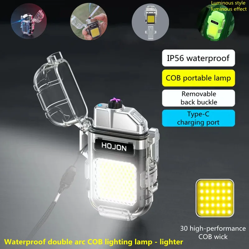 Multifunctional Windproof TYPE-C Lighter Outdoor Camping Double Arc Lighter COB Lighting Mini Waterproof Cigarette Lighters
Multifunctional Windproof TYPE-C Lighter Outdoor Camping Double Arc Lighter COB Lighting Mini Waterproof Cigarette Lighters