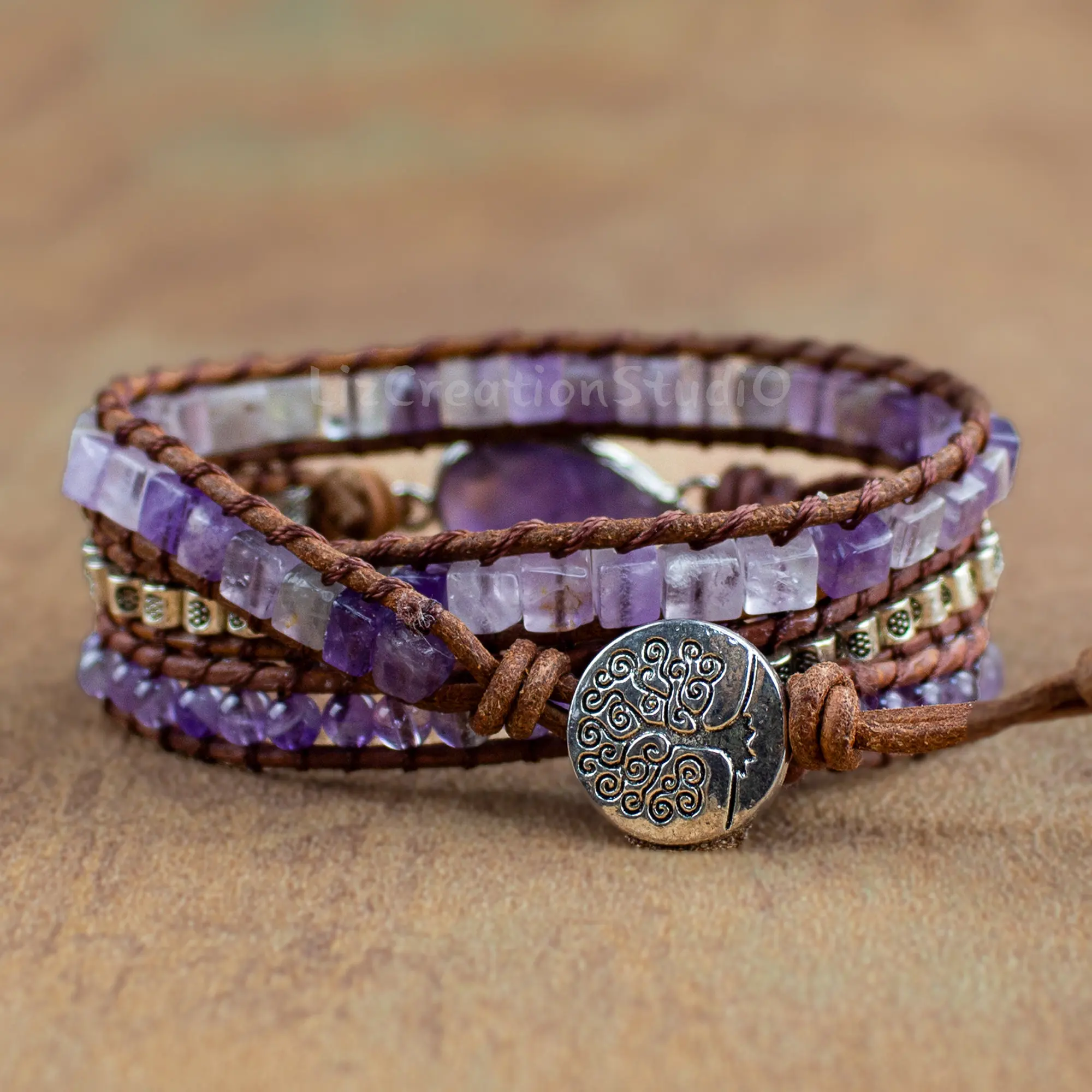 Amethyst Bracelet-Natural Purple Gemstones Bracelet-Healing Crystal Beads Bracelet-Spiritual Protection Balance Calming Bracelet
Amethyst Bracelet-Natural Purple Gemstones Bracelet-Healing Crystal Beads Bracelet-Spiritual Protection Balance Calming Bracelet