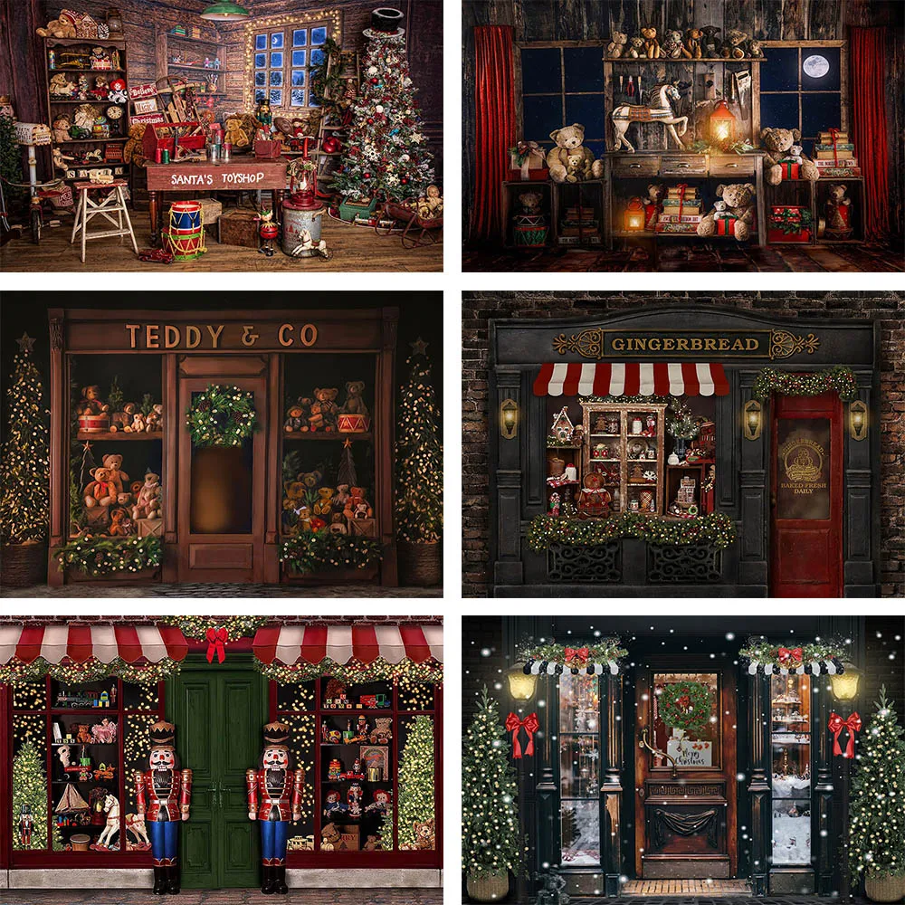 Фон для студийной фотосъемки с изображением санта клауса и рождественской вечеринки 
Фон для студийной фотосъемки с изображением санта клауса и рождественской вечеринки