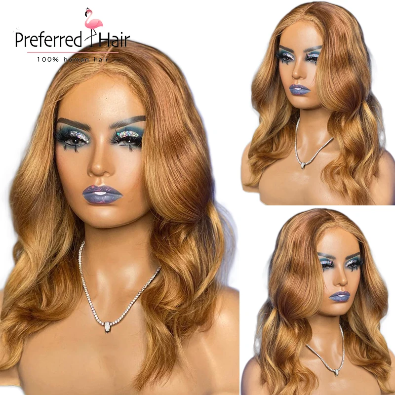 Body Wave Short Bob Honey Blonde 4X4 Closure Frontal Human Hair 13X4 T Part Transparent Lace Front Wigs For Black Women Prepluck 
Body Wave Short Bob Honey Blonde 4X4 Closure Frontal Human Hair 13X4 T Part Transparent Lace Front Wigs For Black Women Prepluck