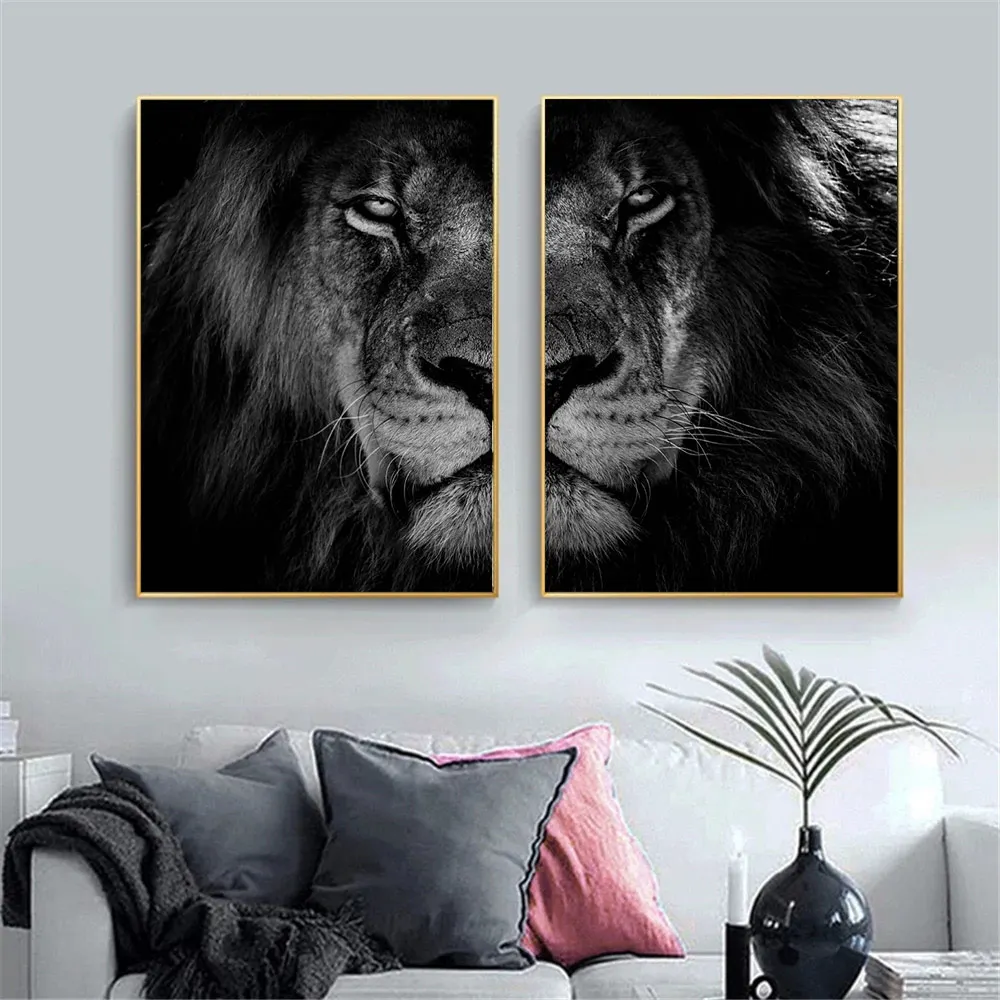 Black and White Animal Print Wild Lion Wall Art Poster Modern Canvas Painting Nordic Wall Pictures Living Room Home Decoration
Black and White Animal Print Wild Lion Wall Art Poster Modern Canvas Painting Nordic Wall Pictures Living Room Home Decoration