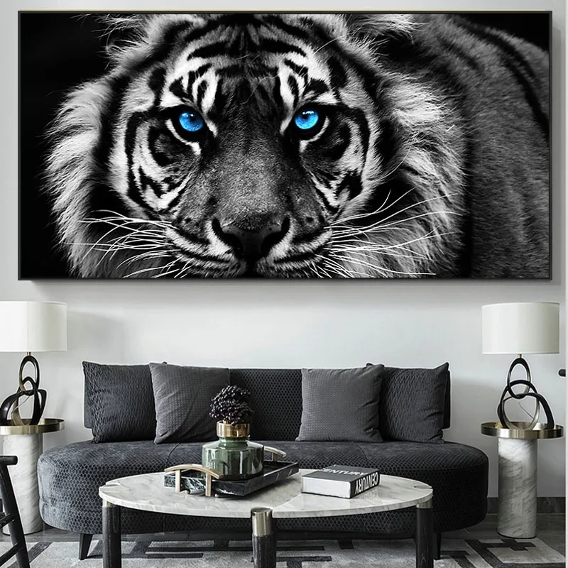 Black & White Tiger Head Canvas Posters Modern Animals Painting Prints Wall Art Pictures for Living Room Home Cuadros Decor
Black & White Tiger Head Canvas Posters Modern Animals Painting Prints Wall Art Pictures for Living Room Home Cuadros Decor