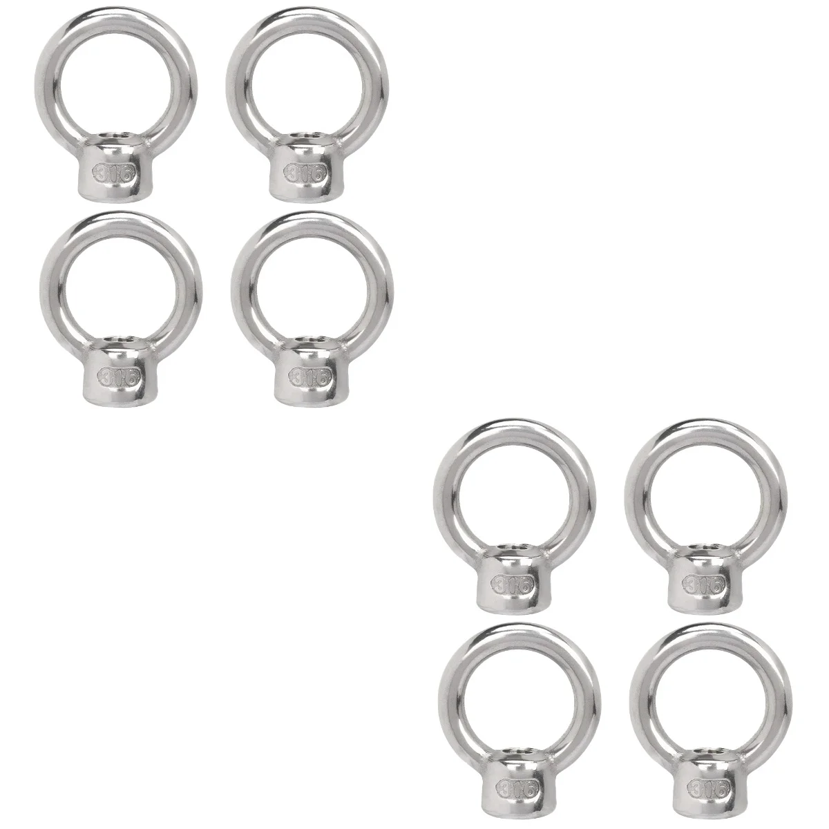 8 Pcs Thread Eye Nut Metric Bolts Hooks Lag 316 Stainless Steel Lifting Device Nuts
8 Pcs Thread Eye Nut Metric Bolts Hooks Lag 316 Stainless Steel Lifting Device Nuts