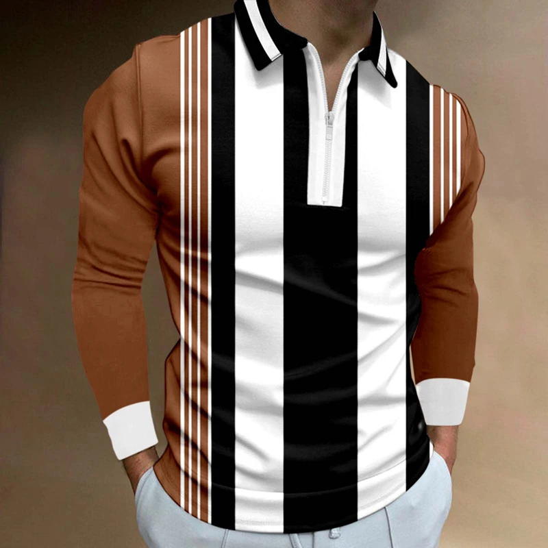 Reduced Vertical Line 3D Print Polo Zipper Long Sleeve Shirt for Men Button Down Fashion Shirt
Reduced Vertical Line 3D Print Polo Zipper Long Sleeve Shirt for Men Button Down Fashion Shirt