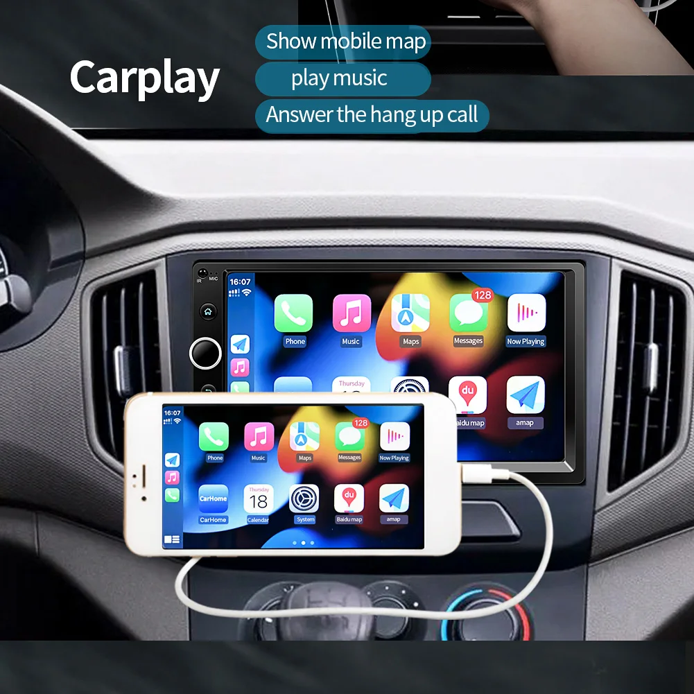 2 Din Car Radio 2 Din 7 Inch Auto Carplay Mirrorlink Car Radio Stereo Bluetooth Fm Mp5 Player Mirror Link/fm/tf Mp4 Mp5
2 Din Car Radio 2 Din 7 Inch Auto Carplay Mirrorlink Car Radio Stereo Bluetooth Fm Mp5 Player Mirror Link/fm/tf Mp4 Mp5