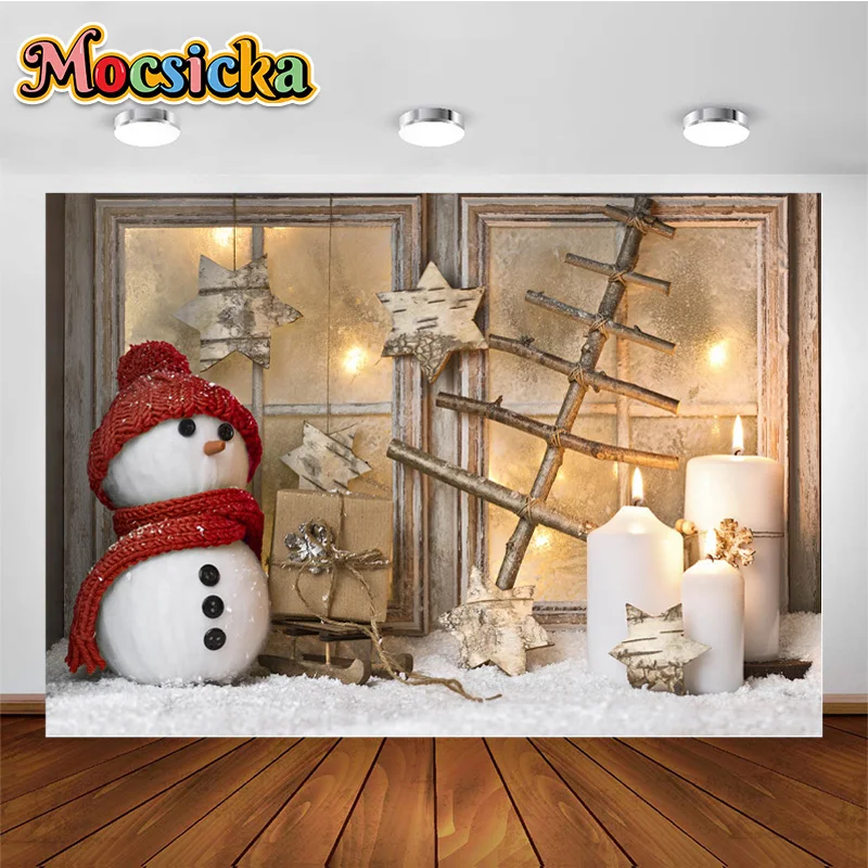 MOCSICKA Winter Photography Backgrounds Snowmen Candle Decoration Boys Girls Backdrops Children Portrait Photo Booths
MOCSICKA Winter Photography Backgrounds Snowmen Candle Decoration Boys Girls Backdrops Children Portrait Photo Booths