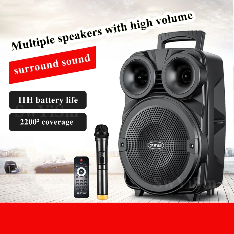 High-power 8-inch subwoofer bluetooth speaker wireless microphone mobile karaoke speaker music center outdoor portable
High-power 8-inch subwoofer bluetooth speaker wireless microphone mobile karaoke speaker music center outdoor portable