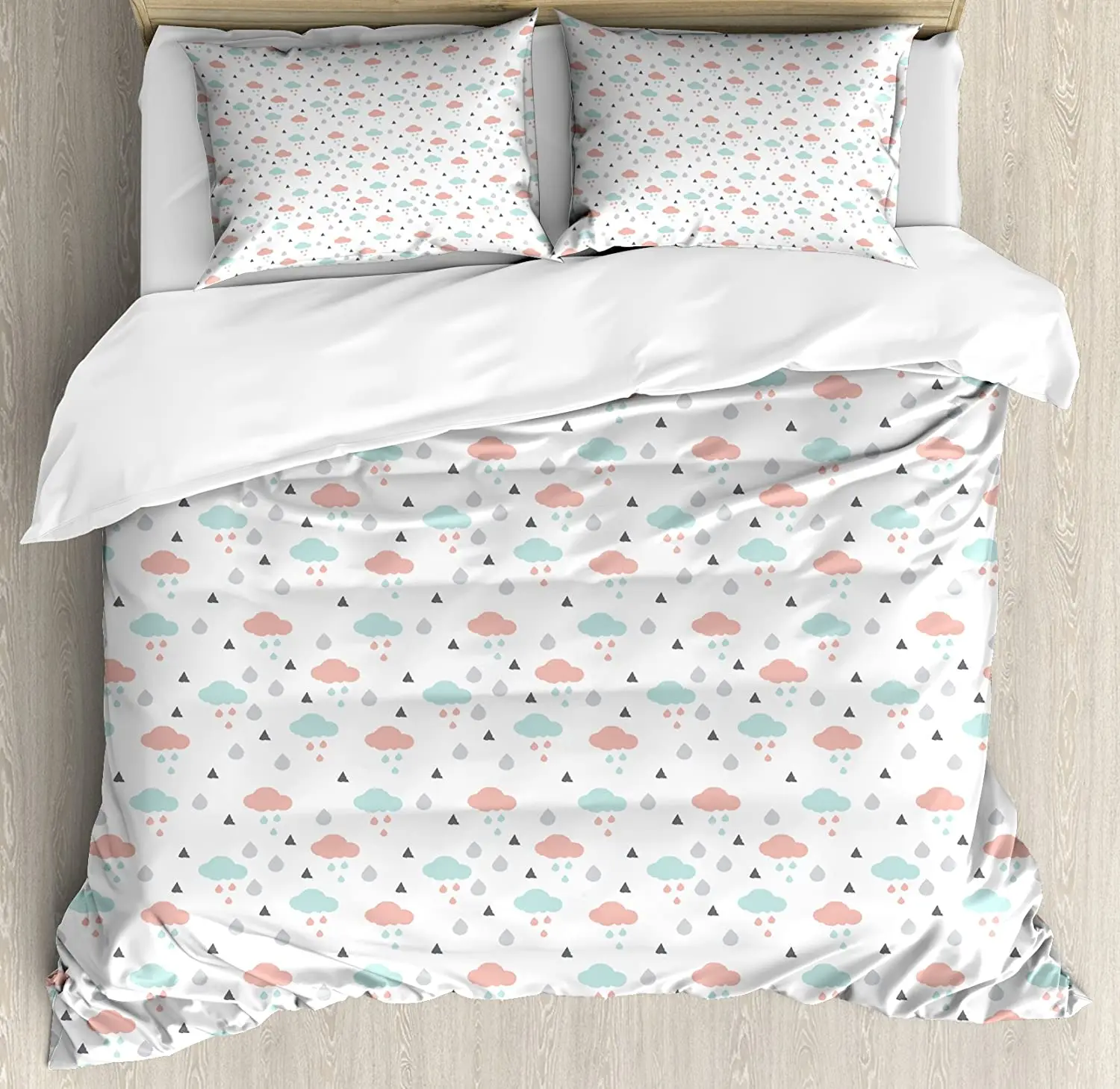 Pastel 3pcs Bedding Set Scandinavian Design Clouds with Raindrop Duvet Cover Set Bed Set Quilt Cover Pillow Case Comforter Cover
Pastel 3pcs Bedding Set Scandinavian Design Clouds with Raindrop Duvet Cover Set Bed Set Quilt Cover Pillow Case Comforter Cover