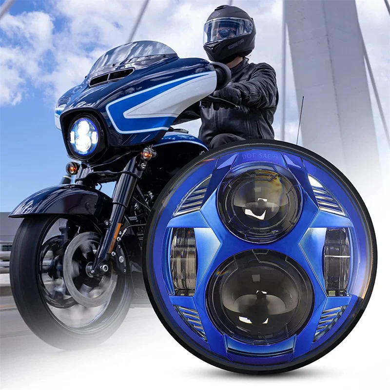 SPL 5.75" Motorcycle LED Headlight 5-3/4" Motorbike Headlights Black Round High/Low Beam for Harley Sportster 883 XL883 FXCW
SPL 5.75" Motorcycle LED Headlight 5-3/4" Motorbike Headlights Black Round High/Low Beam for Harley Sportster 883 XL883 FXCW