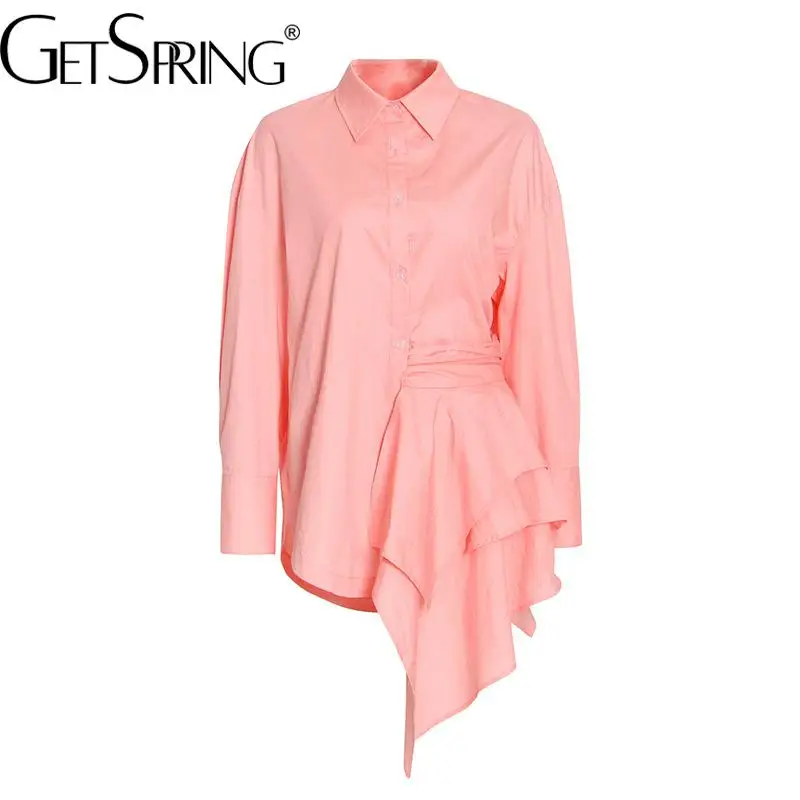 GetSpring Women Shirt 2022 Chic Full Sleeve Asymmetric Hem Ruffle Ladies Blouse Loose Leisure Long Female Tops 2022 Autumn New
GetSpring Women Shirt 2022 Chic Full Sleeve Asymmetric Hem Ruffle Ladies Blouse Loose Leisure Long Female Tops 2022 Autumn New