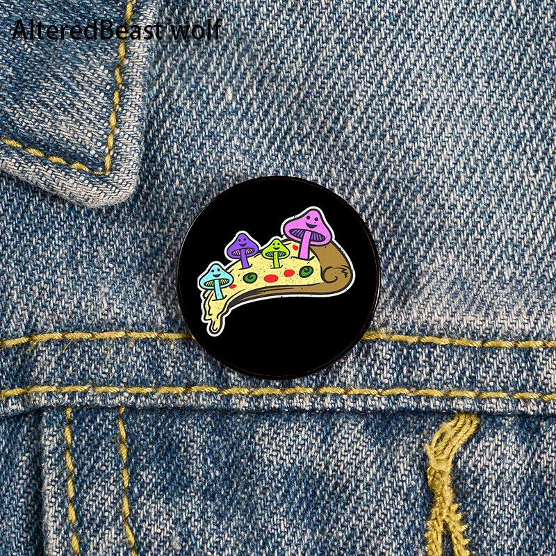 Mushroom Pizza Printed Pin Custom Funny Brooches Shirt Lapel Bag Cute Badge Cartoon Cute Jewelry Gift for Lover Girl Friends
Mushroom Pizza Printed Pin Custom Funny Brooches Shirt Lapel Bag Cute Badge Cartoon Cute Jewelry Gift for Lover Girl Friends