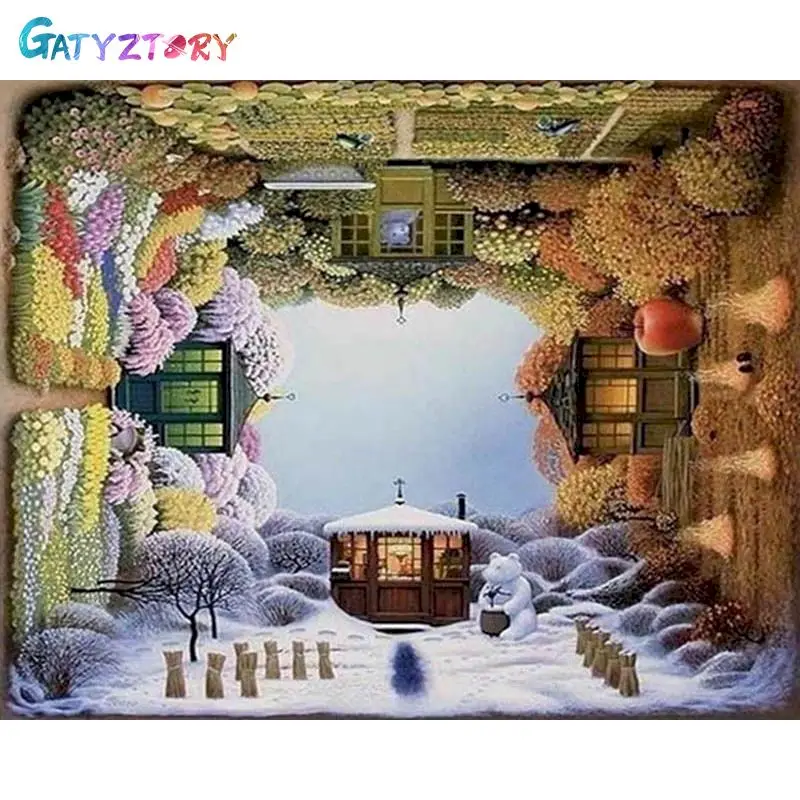 GATYZTORY Coloring By Number House landscape DIY Frame Room Wall Art Pictures By Number Handpainted For Adults Home Decor gift
GATYZTORY Coloring By Number House landscape DIY Frame Room Wall Art Pictures By Number Handpainted For Adults Home Decor gift