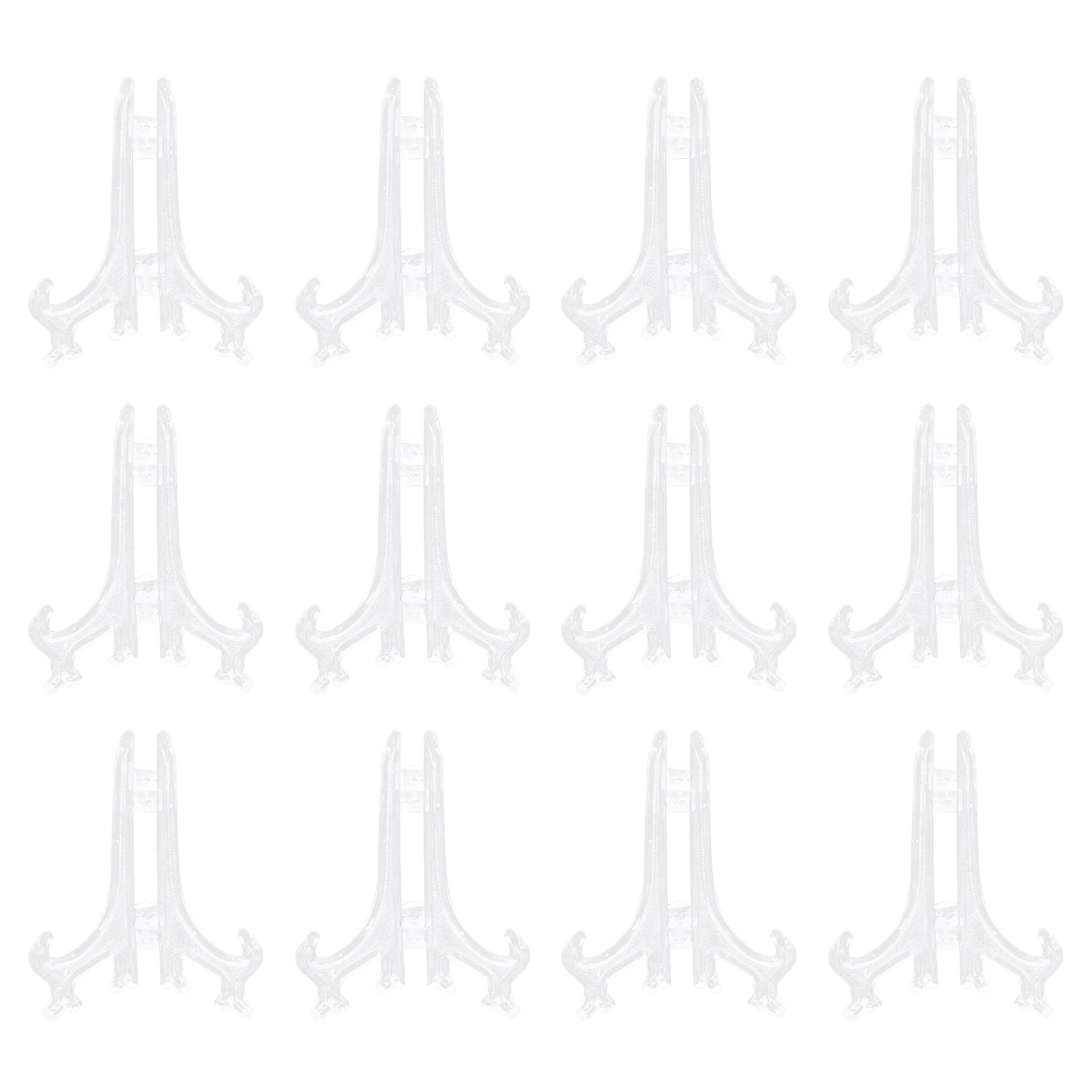 12pcs Durable Clear Plastic Plates Transparent Card Stands for Home Office Display
12pcs Durable Clear Plastic Plates Transparent Card Stands for Home Office Display