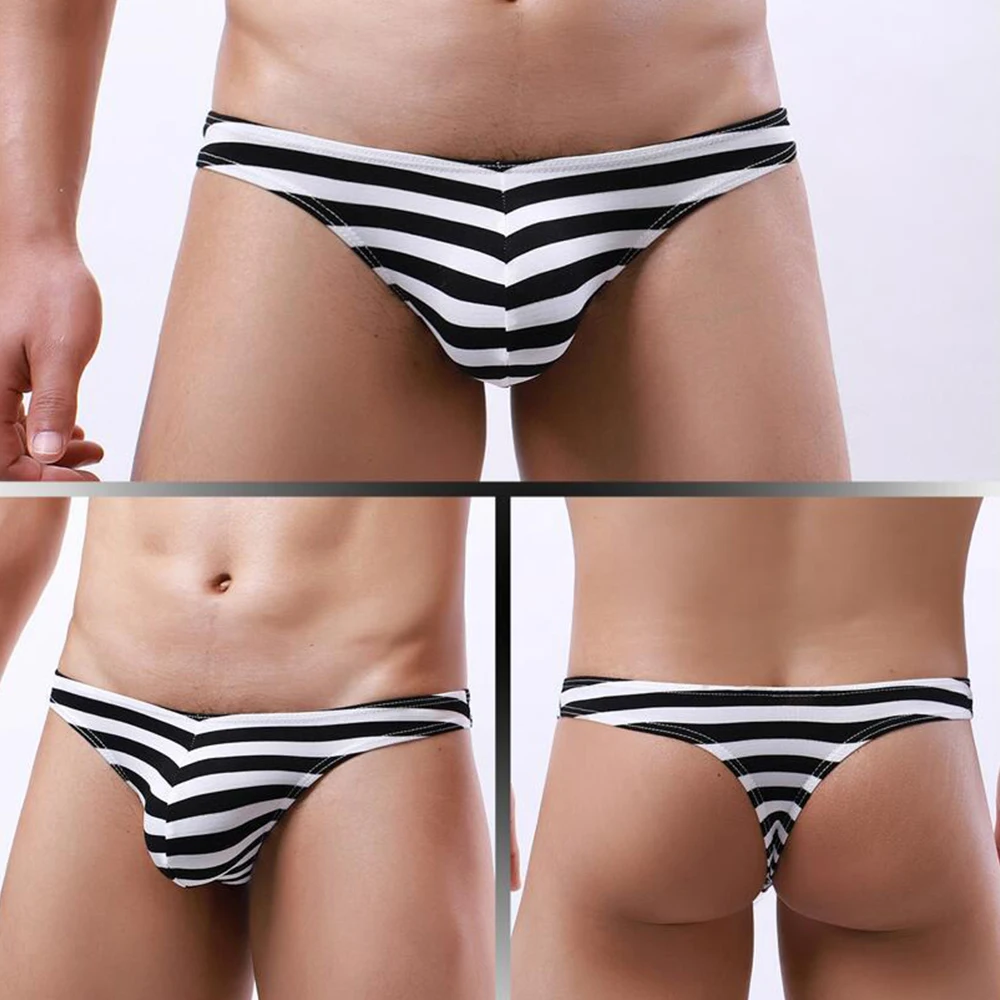 Mens Thongs Underwear Brief Bulge Pouch G-String Tripe Striped Underpants Striped Print Breathable Sexy Lingerie For Men
Mens Thongs Underwear Brief Bulge Pouch G-String Tripe Striped Underpants Striped Print Breathable Sexy Lingerie For Men