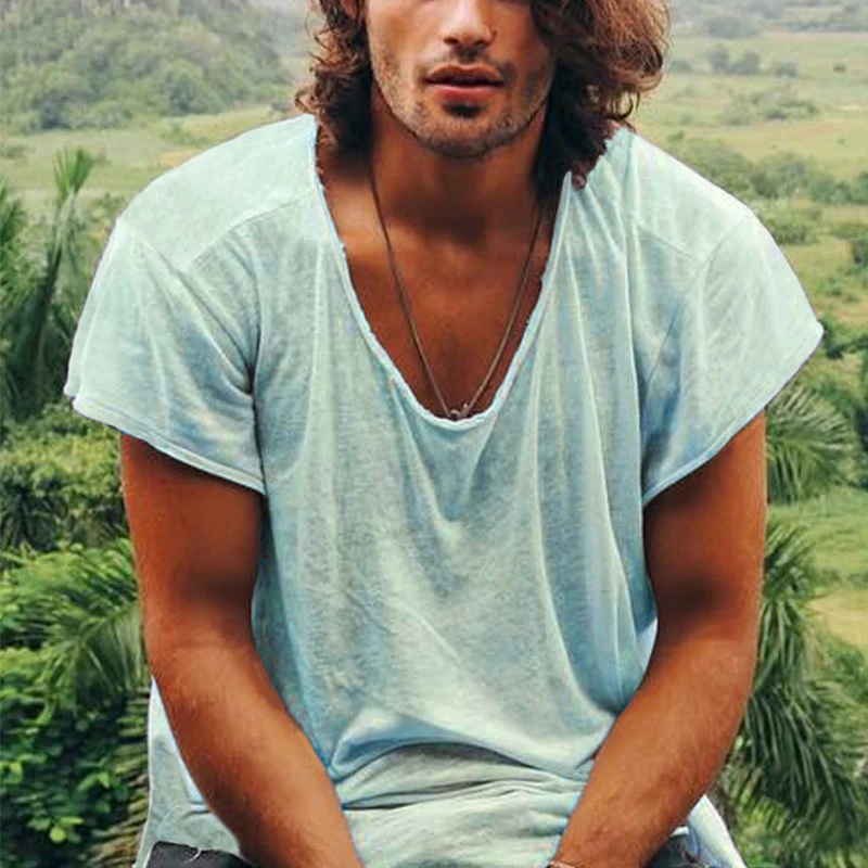 2023 Beach V-neck Pullover Top Men Clothing Streetwear Fashion Solid Summer Shirt Casual Loose Short Sleeve t Shirt Tee For Man
2023 Beach V-neck Pullover Top Men Clothing Streetwear Fashion Solid Summer Shirt Casual Loose Short Sleeve t Shirt Tee For Man
