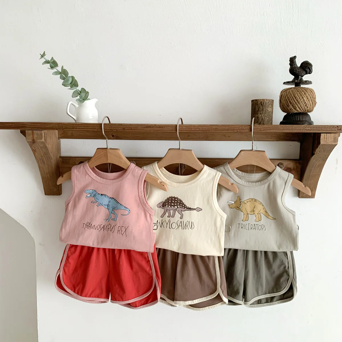 5275B Baby Clothing Set Cartoon Suit 2023 Summer New Dinosaur Suit Thin Sleeveless T Shirt+Short 0-3Year Boy's Two Piece Suit
5275B Baby Clothing Set Cartoon Suit 2023 Summer New Dinosaur Suit Thin Sleeveless T Shirt+Short 0-3Year Boy's Two Piece Suit