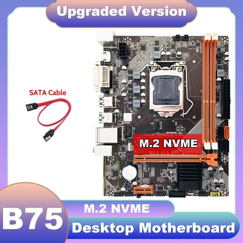 B75 Motherboard+SATA Cable M.2 NVME LGA 1155 DDR3 Computer Desktop Gaming Motherboard USB3.0 For I3 I5 CPU
B75 Motherboard+SATA Cable M.2 NVME LGA 1155 DDR3 Computer Desktop Gaming Motherboard USB3.0 For I3 I5 CPU