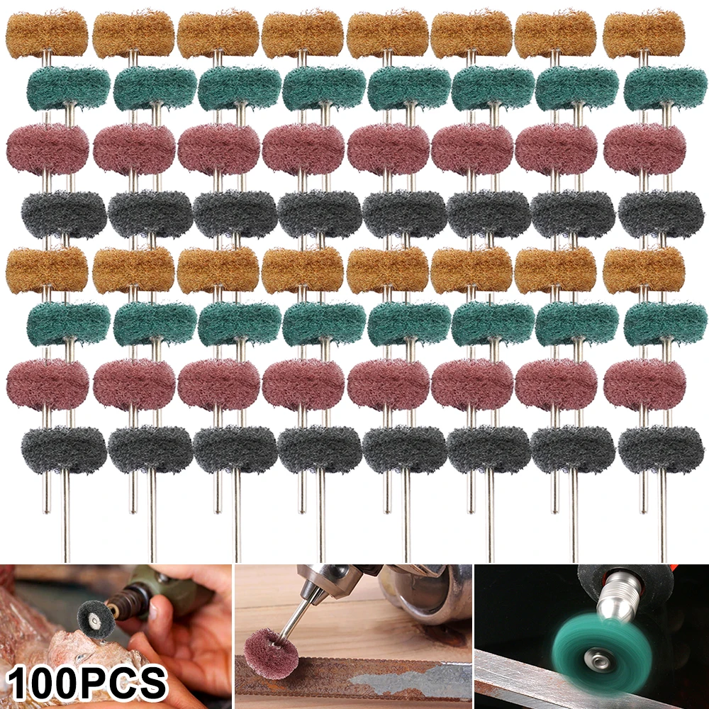 100pcs 25mm Abrasive Wheel Buffing Polishing Wheels Mix Set 3mm Shank 120/180/320/400Grit for Rotary Tools Rotary Drill Tool
100pcs 25mm Abrasive Wheel Buffing Polishing Wheels Mix Set 3mm Shank 120/180/320/400Grit for Rotary Tools Rotary Drill Tool