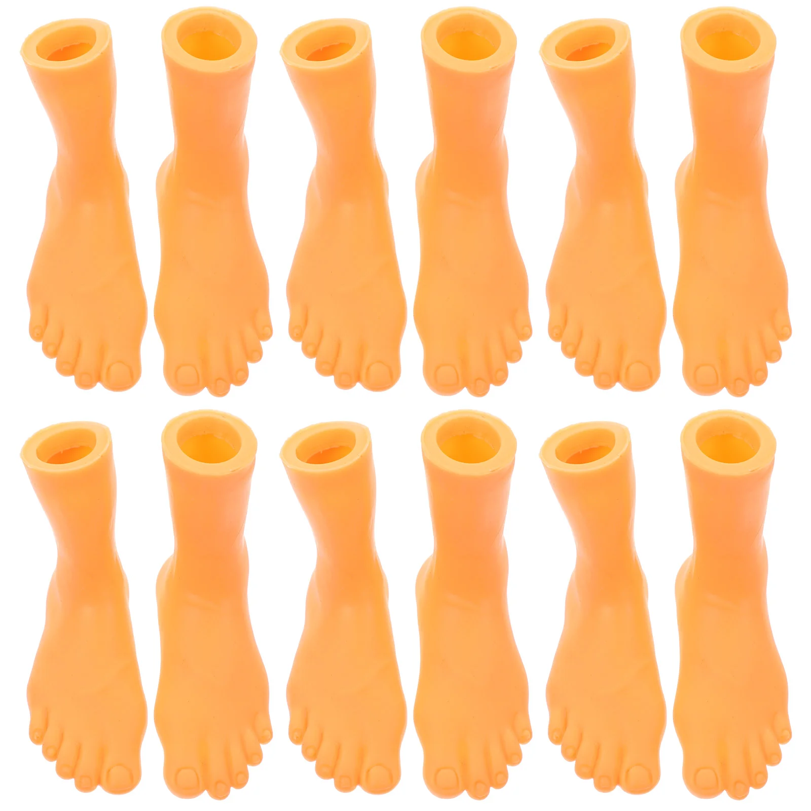 

6 Pairs Finger Booties Puppets Baby Foot Model Kids Educational Toys Set Interactive Vinyl Small Toddler Left Right Infant Bath