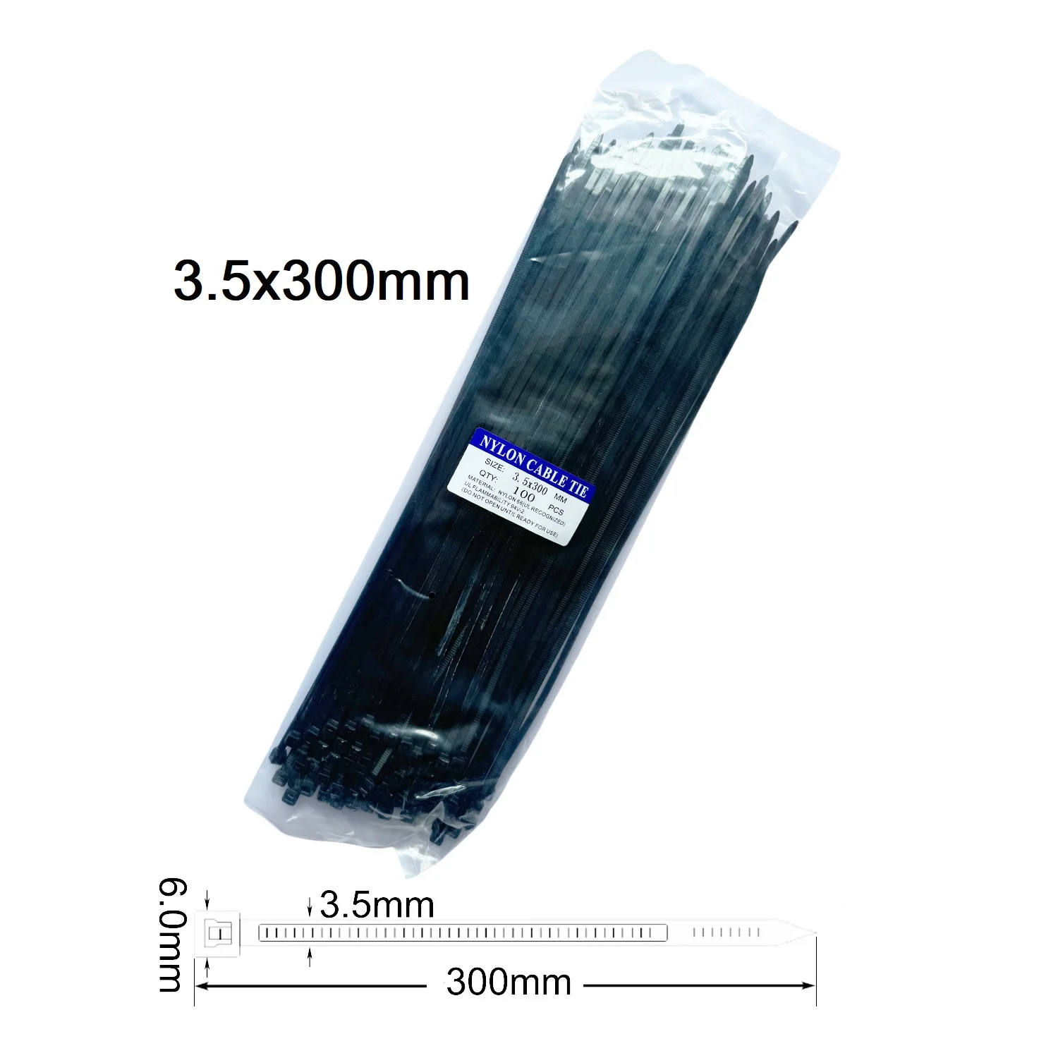 100 шт. 3,5 мм х 300 мм черные кабельные стяжки, самоблокирующиеся нейлоновые стяжки, пластиковые крепежные кольца, ремни на молнии
100 шт. 3,5 мм х 300 мм черные кабельные стяжки, самоблокирующиеся нейлоновые стяжки, пластиковые крепежные кольца, ремни на молнии