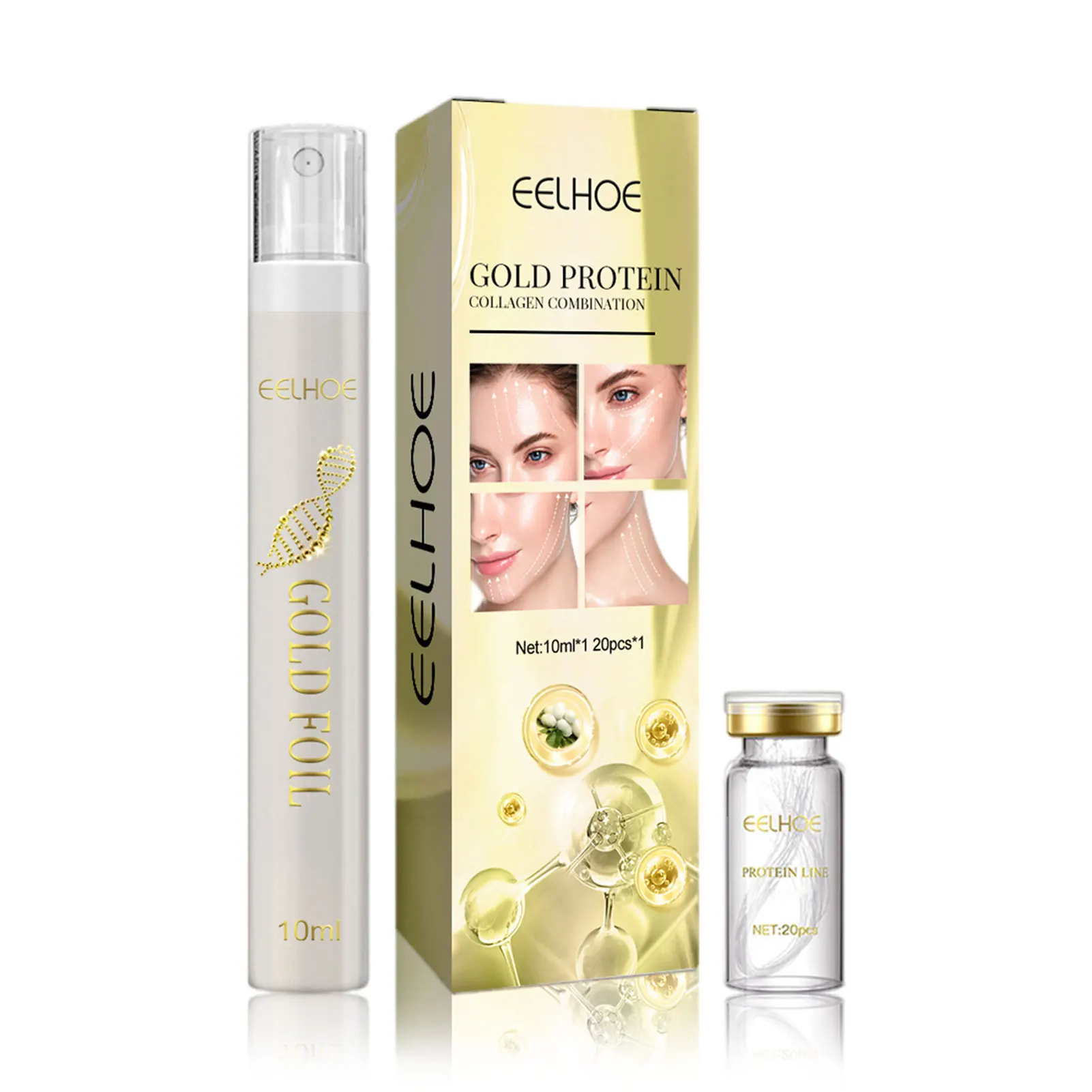 Protein Thread Lifting Set Soluble Protein Thread And Nano Gold Essence Combination Reduce Fine Lines Wrinkles Deeply Moisturize
Protein Thread Lifting Set Soluble Protein Thread And Nano Gold Essence Combination Reduce Fine Lines Wrinkles Deeply Moisturize