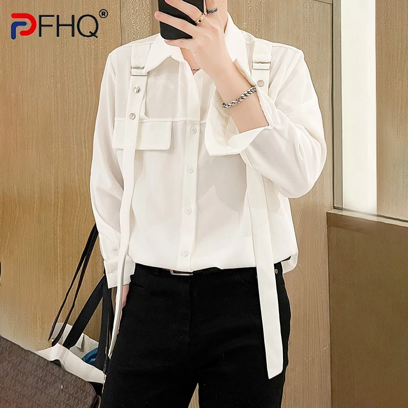PFHQ High Quality Ribbon Decorate Personality Niche Design Men's Casual Shirts 2023 New Elegant Trendy Street Tops Free Shipping
PFHQ High Quality Ribbon Decorate Personality Niche Design Men's Casual Shirts 2023 New Elegant Trendy Street Tops Free Shipping